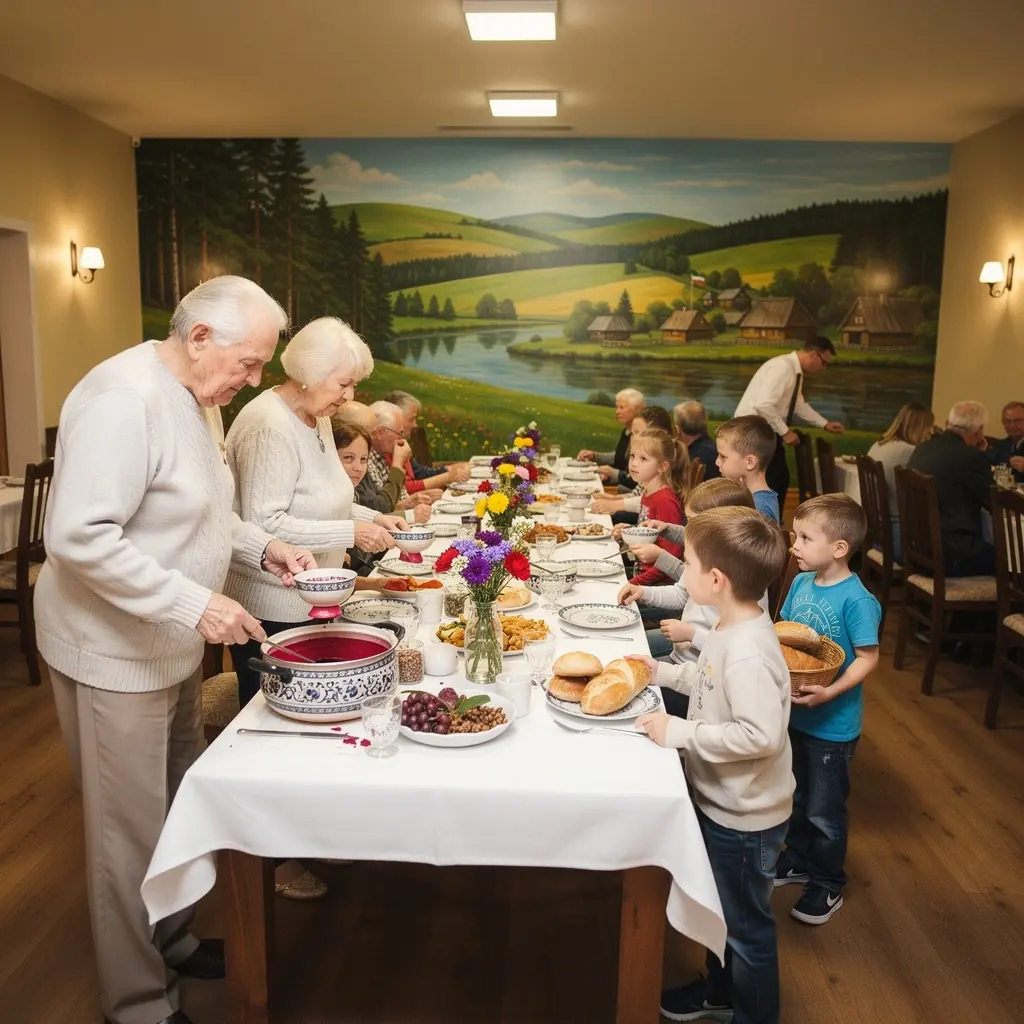 Šeimos išvyka į gamtą, džiaugiamasi kartu praleistu laiku.